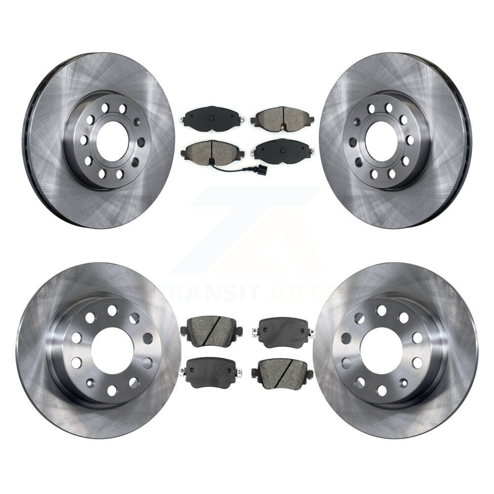 Front Rear Disc Brake Rotors And Semi-Metallic Pads Kit For Volkswagen Golf SportWagen K8S-105017