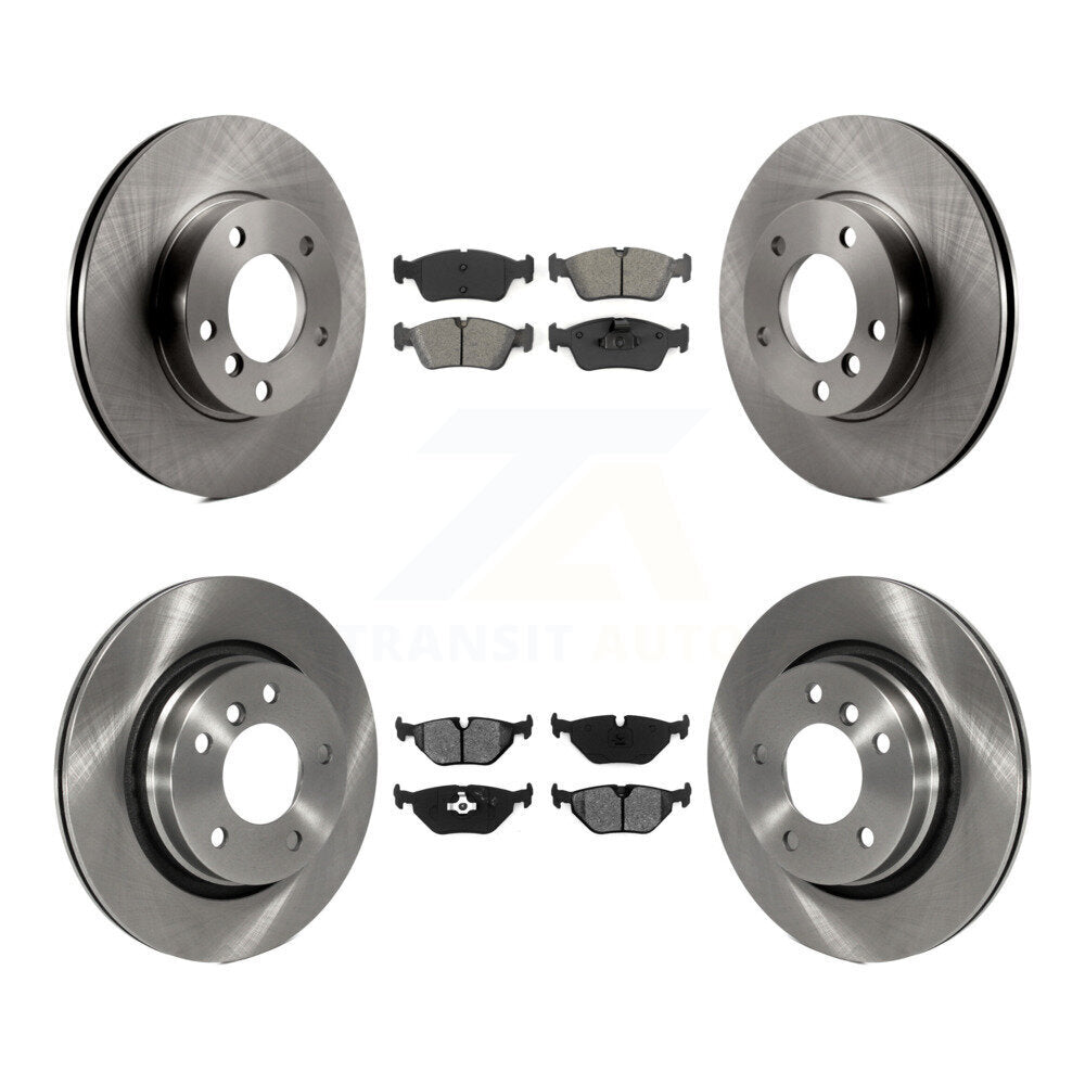 Front Rear Brake Rotors Semi-Metallic Pad Kit For BMW 328i With 294mm Diameter Rotor K8S-105022