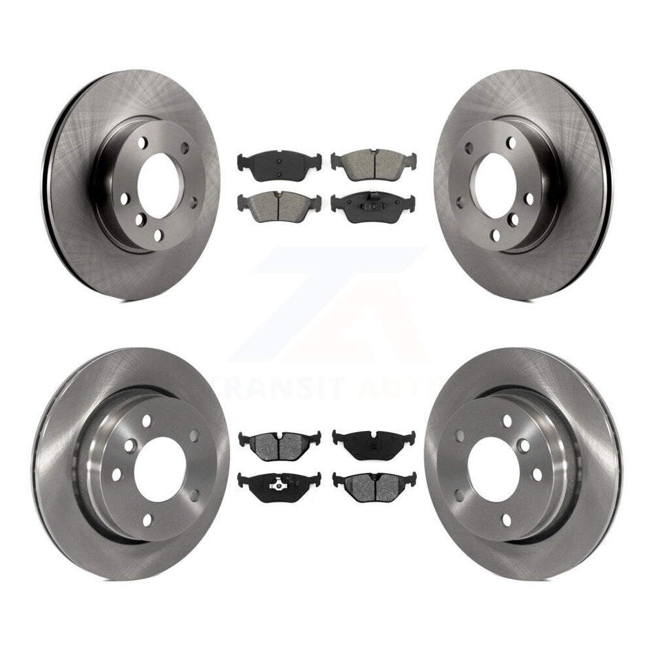 Front Rear Brake Rotors Semi-Metallic Pad Kit For BMW 328i With 276mm Diameter Rotor K8S-105023