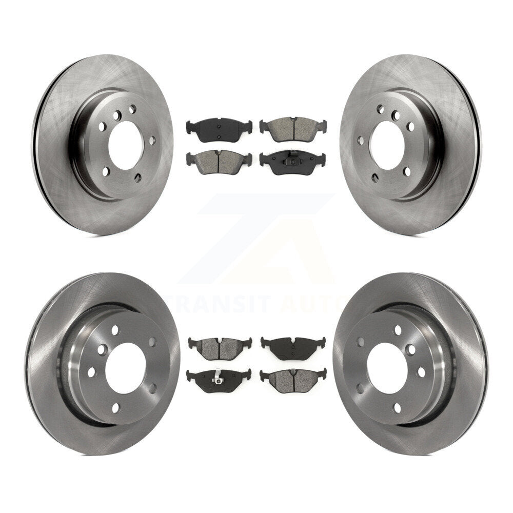 Front Rear Brake Rotors Semi-Metallic Pad Kit For BMW 328i With 276mm Diameter Rotor K8S-105025
