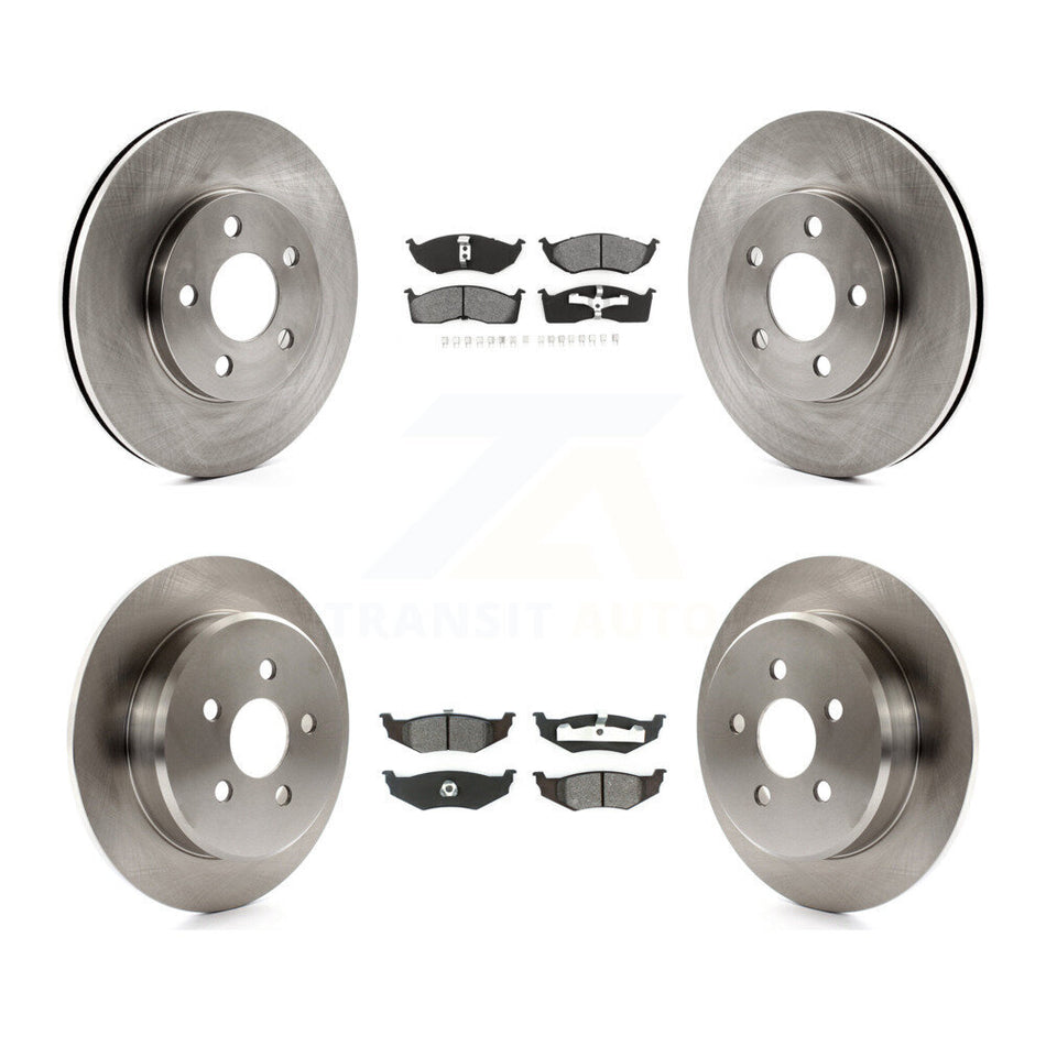 Front Rear Disc Brake Rotors And Semi-Metallic Pads Kit For Neon Chrysler Dodge Plymouth K8S-105026