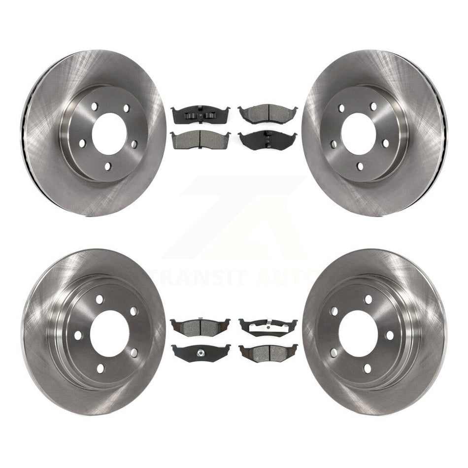 Front Rear Brake Rotors & Semi-Metallic Pad Kit For Chrysler Intrepid Dodge 300M Concorde K8S-105027