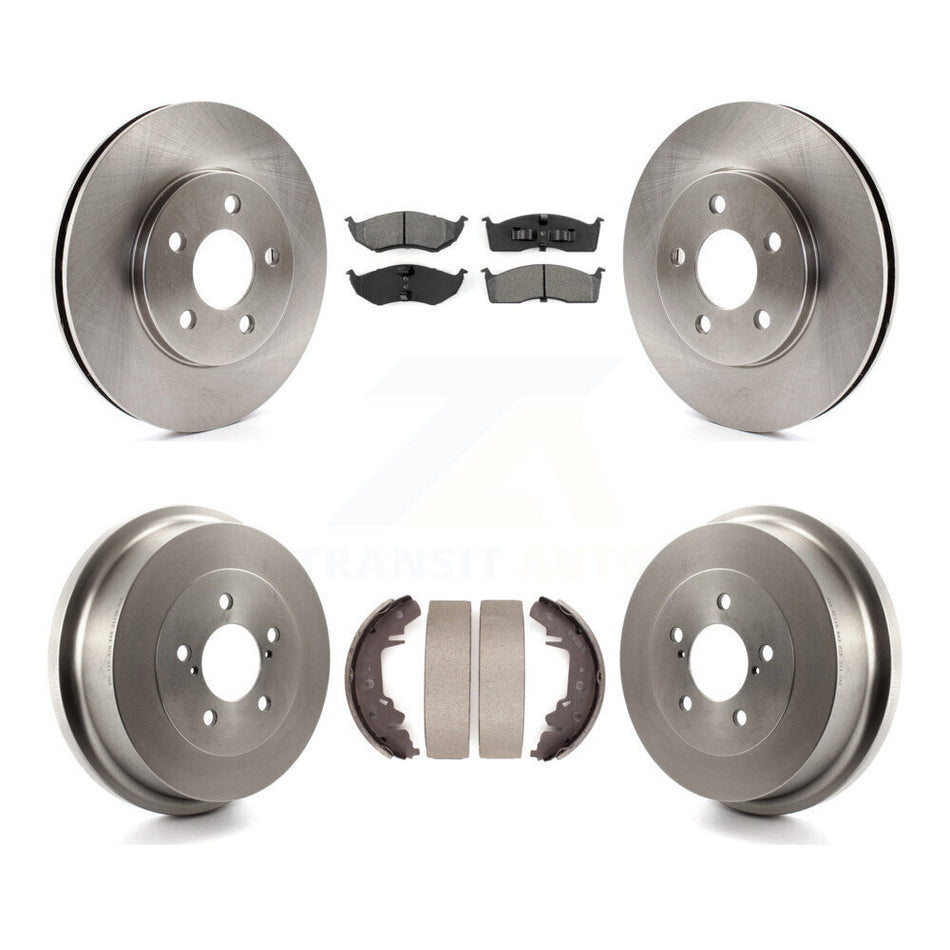Front Rear Disc Brake Rotors Semi-Metallic Pads And Drum Kit For Chrysler Grand Voyager K8S-105036