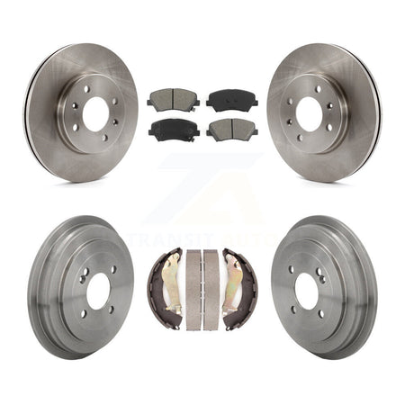 Front Rear Disc Brake Rotors Semi-Metallic Pads And Drum Kit For Kia Rio K8S-105038