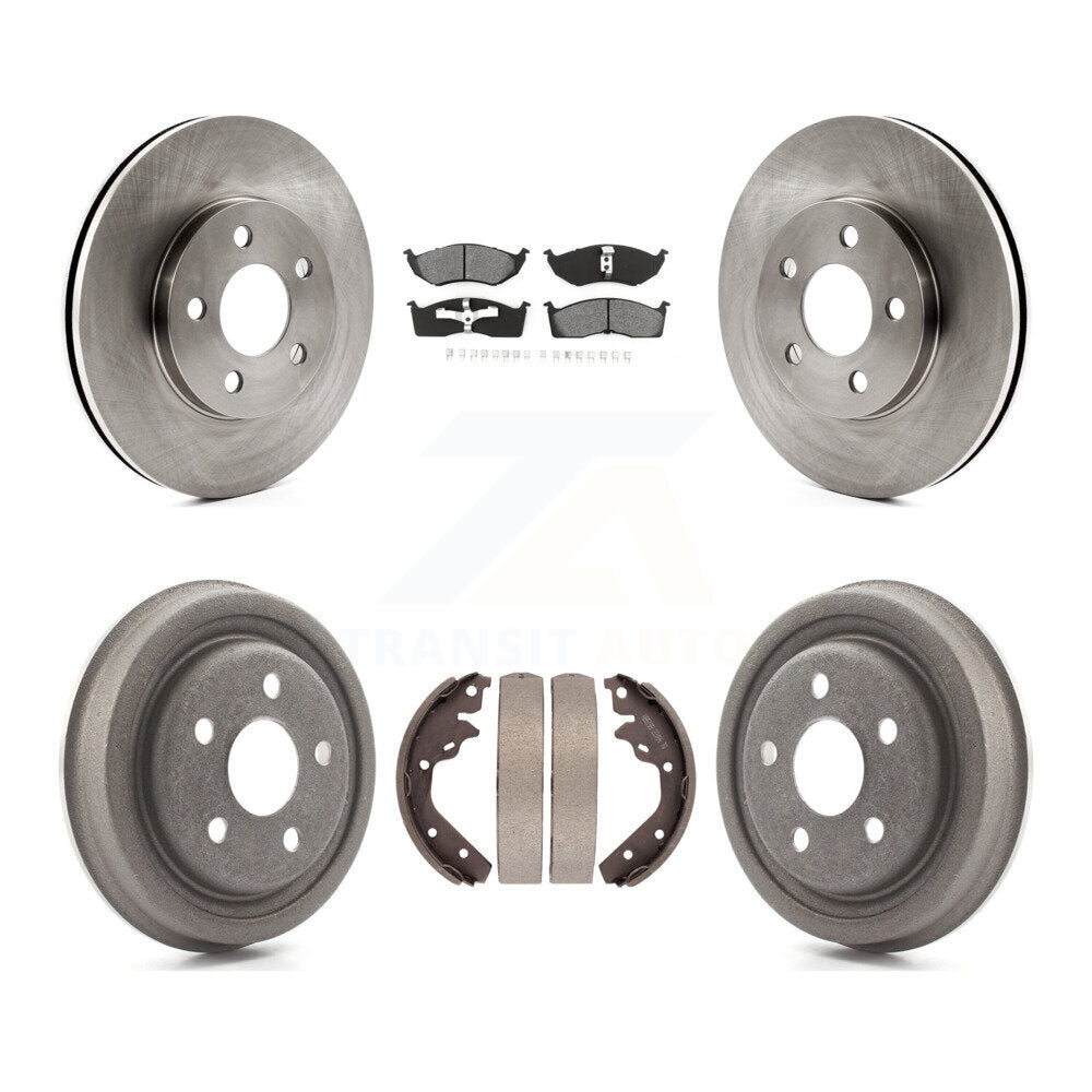 Front Rear Brake Rotor Semi-Metallic Pad Drum Kit For Neon Dodge Chrysler Plymouth SX 2.0 K8S-105039