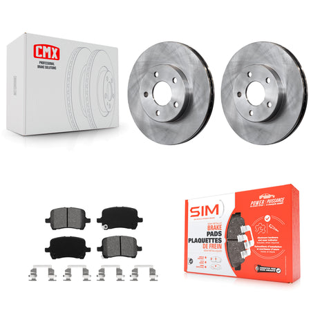 Front Disc Brake Rotors & Semi-Metallic Pad Kit For 2007-2008 Pontiac G5 rear brakes K8S-105061