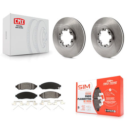 Front Disc Brake Rotors And Semi-Metallic Pads Kit For 2004 Nissan Pathfinder From 08 04 K8S-105078
