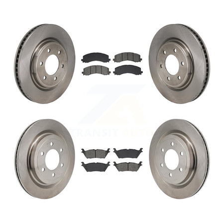 Front Rear Disc Brake Rotors And Semi-Metallic Pads Kit For Ford F-150 K8S-105080