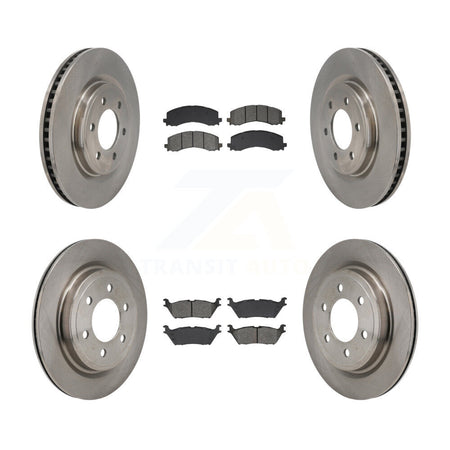 Front Rear Disc Brake Rotors And Semi-Metallic Pads Kit For Ford F-150 Lightning K8S-105081