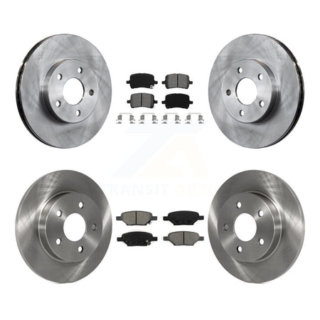 Front Rear Brake Rotors & Semi-Metallic Pad Kit For 2007-2008 Pontiac G5 Disc rear brakes K8S-105083