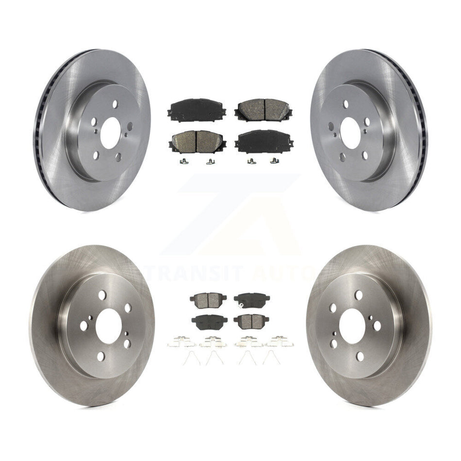 Front Rear Disc Brake Rotors Semi-Metallic Pad Kit For 2019 Toyota Prius Prime From 05 19 K8S-105085