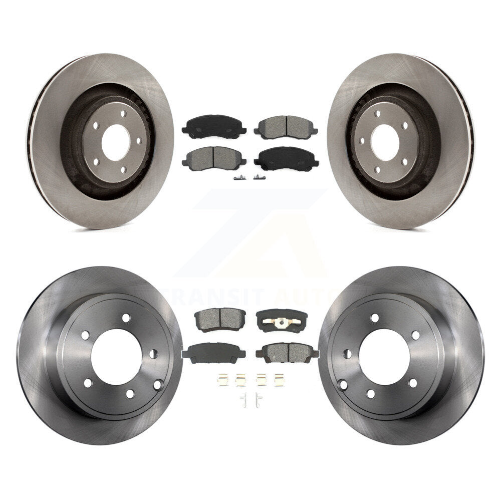 Front Rear Disc Brake Rotor And Semi-Metallic Pad Kit For 2008-2009 Dodge Caliber R/T/SXT K8S-105088