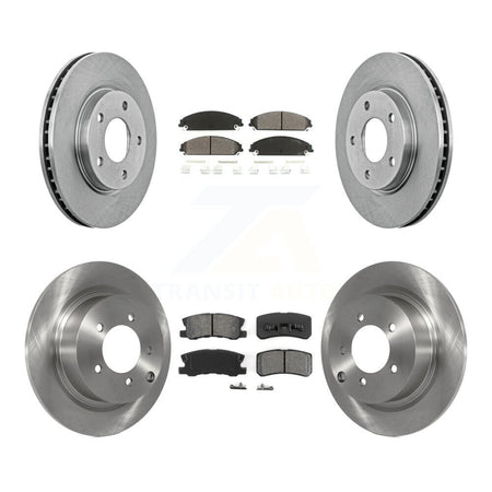 Front Rear Disc Brake Rotors And Semi-Metallic Pads Kit For 2008-2009 Dodge Caliber SRT-4 K8S-105089