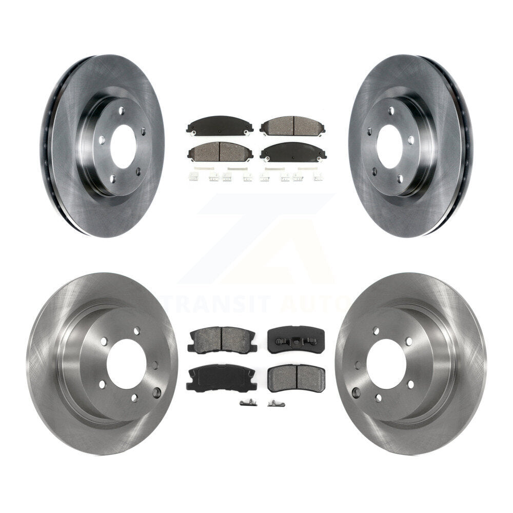 Front Rear Disc Brake Rotors And Semi-Metallic Pads Kit For 2008-2009 Dodge Caliber SRT-4 K8S-105090
