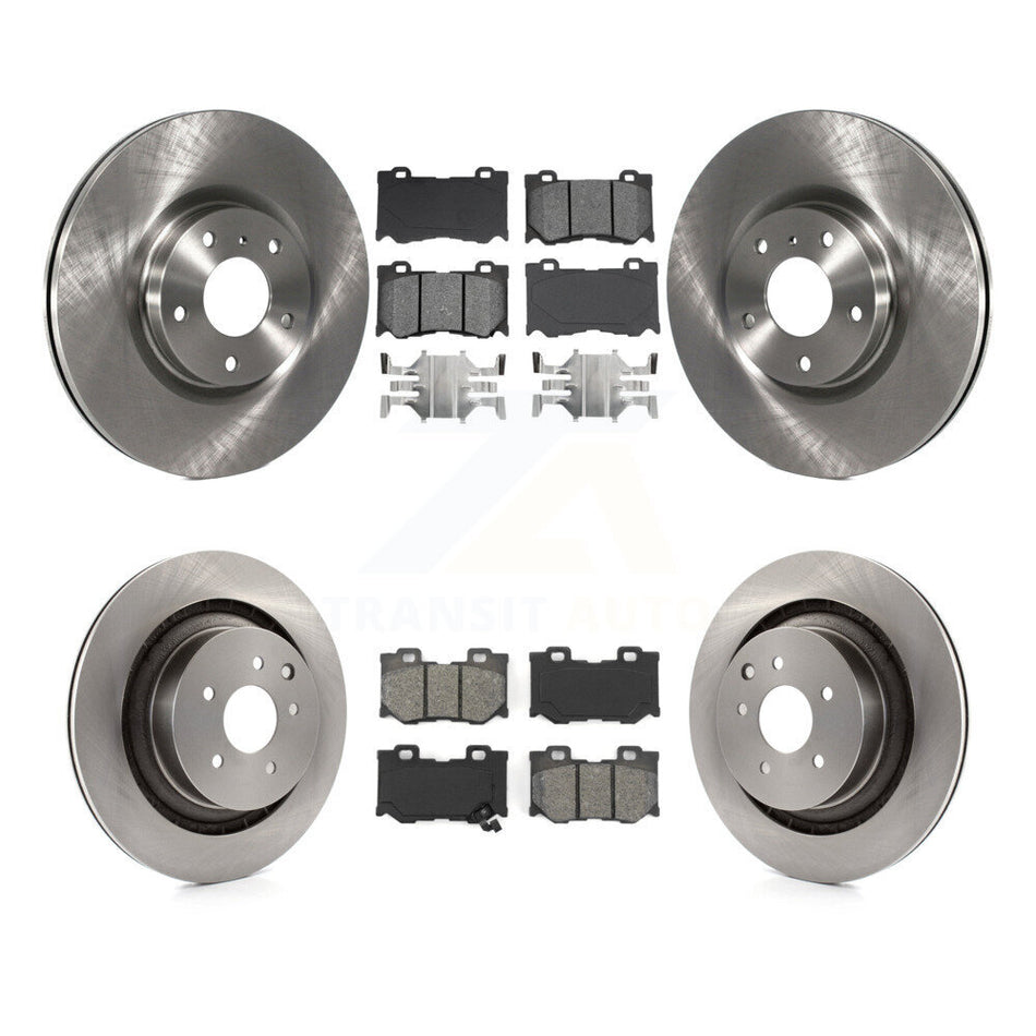 Front Rear Brake Rotors & Semi-Metallic Pad Kit For 09-13 INFINITI G37 With Brembo Brakes K8S-105092