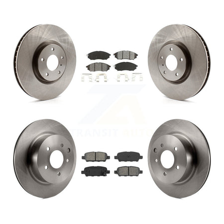 Front Rear Brake Rotor Semi-Metallic Pad Kit For 09-13 INFINITI G37 Without Brembo Brakes K8S-105093
