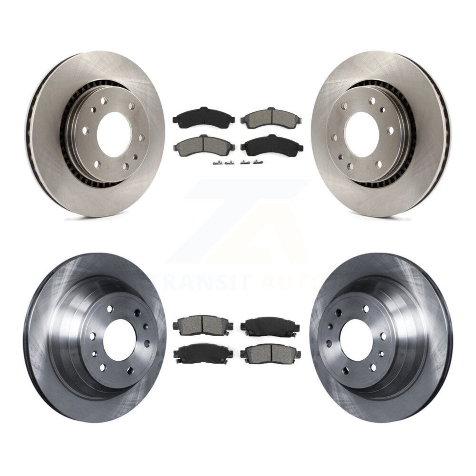 Front Rear Brake Rotor Semi-Metallic Pad Kit For 2006 Isuzu Ascender With 3rd Row Seating K8S-105094