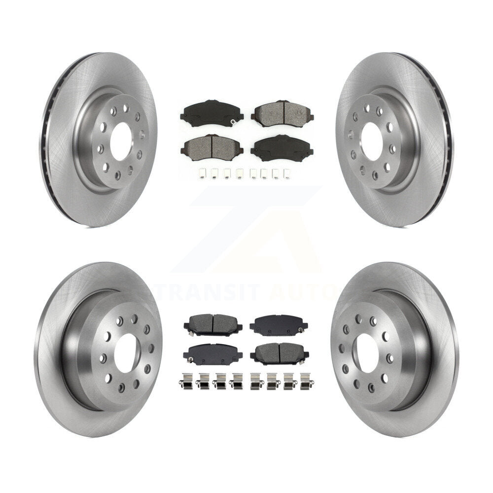 Front Rear Disc Brake Rotors And Semi-Metallic Pads Kit For 2018-2020 Jeep Wrangler Sport K8S-105096