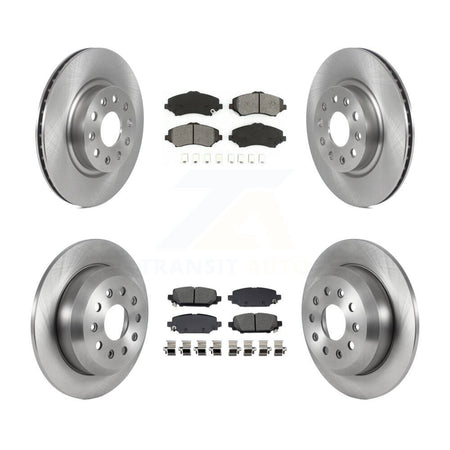Front Rear Disc Brake Rotors And Semi-Metallic Pads Kit For 2018-2020 Jeep Wrangler Sport K8S-105096