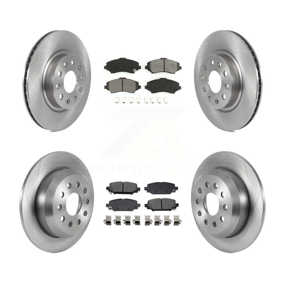 Front Rear Disc Brake Rotors And Semi-Metallic Pads Kit For 2018-2020 Jeep Wrangler Sport K8S-105096