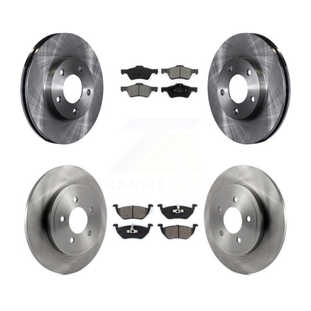 Front Rear Disc Brake Rotors And Semi-Metallic Pads Kit For Mercury Mariner K8S-105098