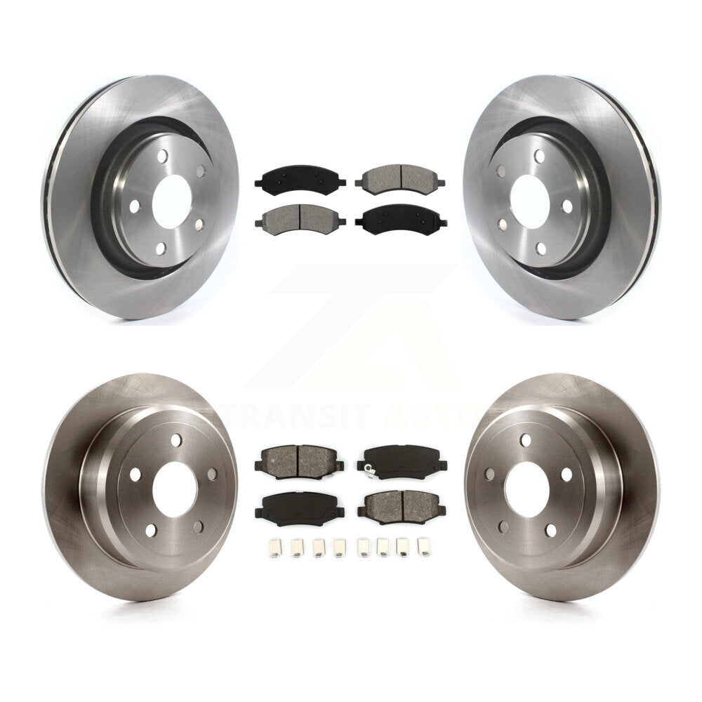 Front Rear Disc Brake Rotors And Semi-Metallic Pads Kit For Jeep Wrangler JK K8S-105099