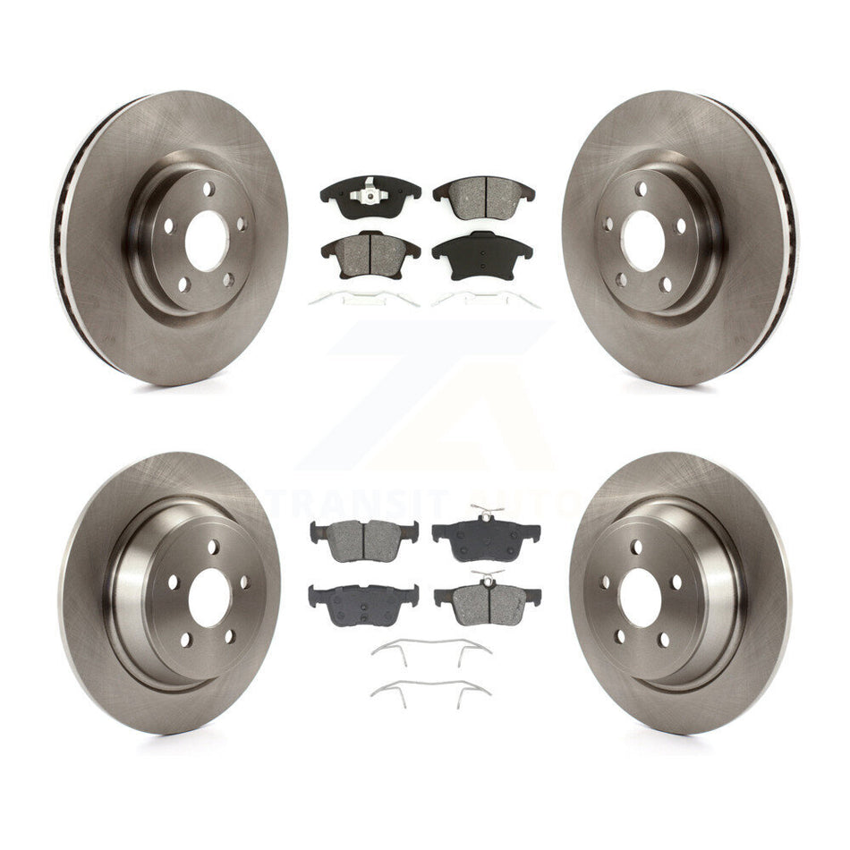 Front Rear Brake Rotor & Semi-Metallic Pad Kit For 2019-2020 Ford Police Responder Hybrid K8S-105101