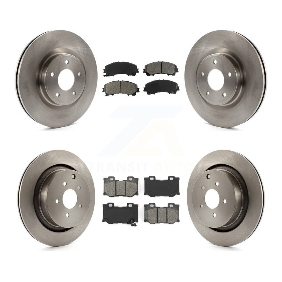 Front Rear Disc Brake Rotors And Semi-Metallic Pads Kit For INFINITI Q50 Q60 K8S-105102