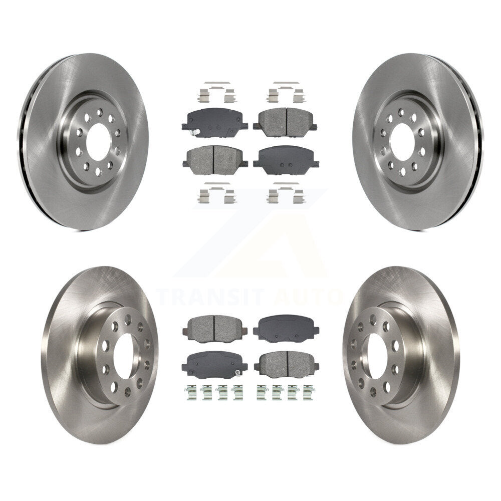 Front Rear Disc Brake Rotors And Semi-Metallic Pads Kit For Dodge Hornet K8S-105105