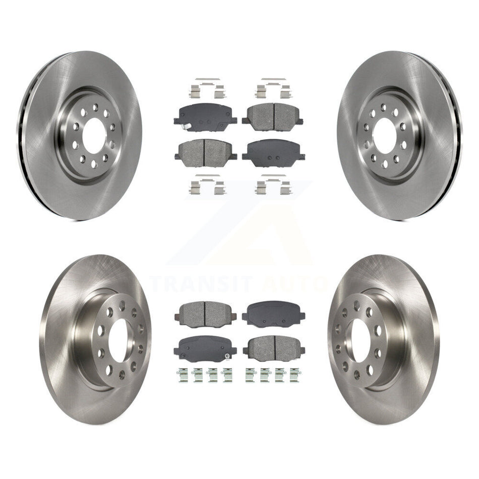 Front Rear Disc Brake Rotors And Semi-Metallic Pads Kit For Dodge Hornet K8S-105105