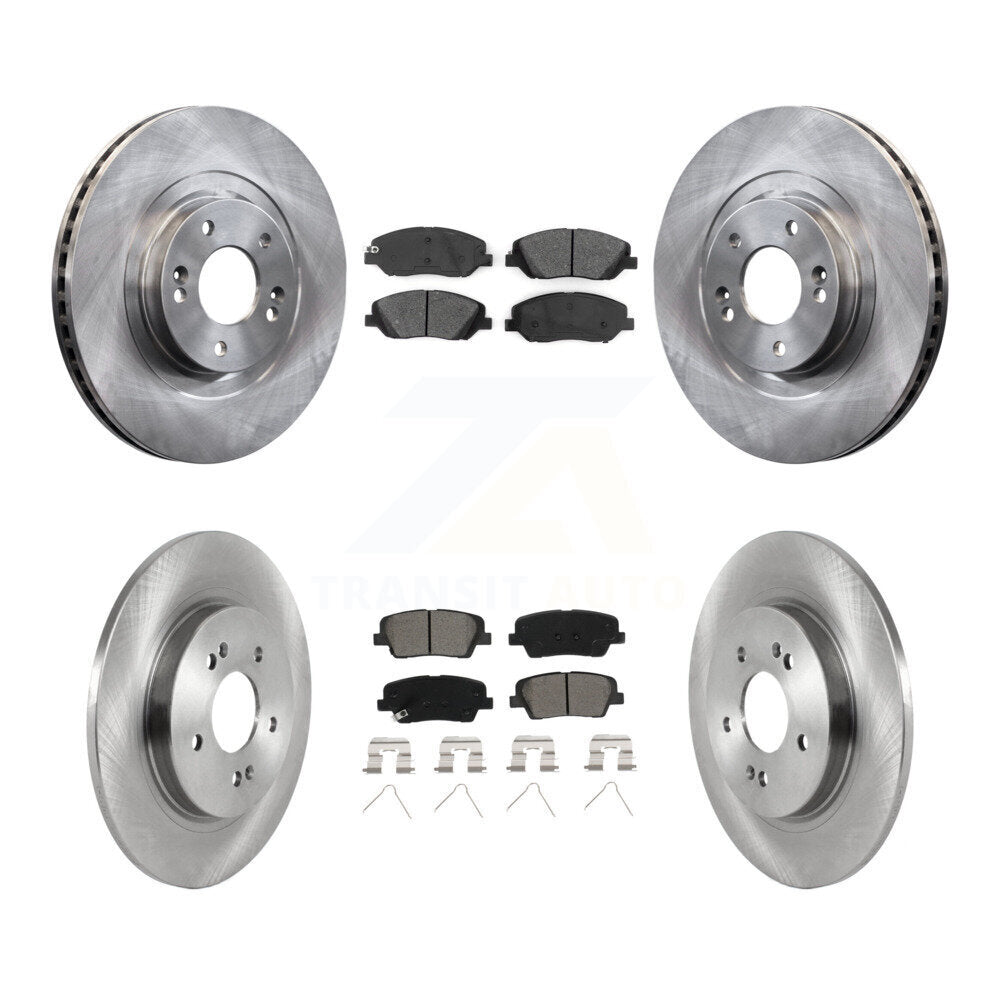 Front Rear Disc Brake Rotors And Semi-Metallic Pads Kit For Hyundai Santa Fe K8S-105106