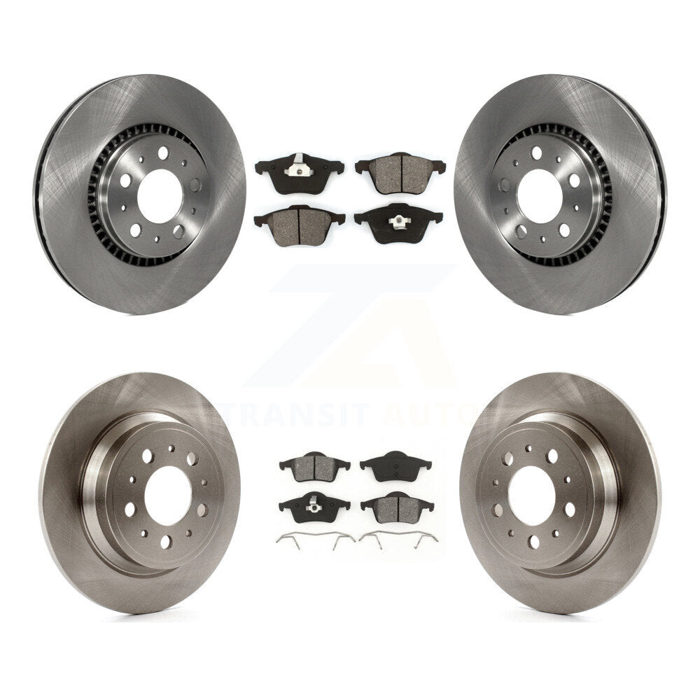 Front Rear Disc Brake Rotors And Semi-Metallic Pads Kit For 2008-2009 Volvo S60 2.5T K8S-105108