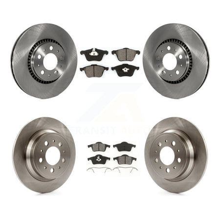 Front Rear Disc Brake Rotors And Semi-Metallic Pads Kit For 2008-2009 Volvo S60 2.5T K8S-105108