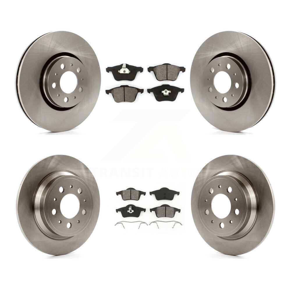 Front Rear Disc Brake Rotors And Semi-Metallic Pads Kit For 2008 Volvo S60 2.5T K8S-105109