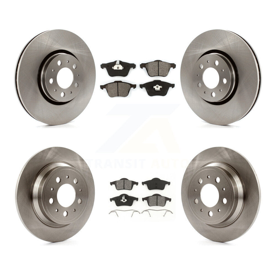 Front Rear Disc Brake Rotors And Semi-Metallic Pads Kit For 2008 Volvo S60 2.5T K8S-105109