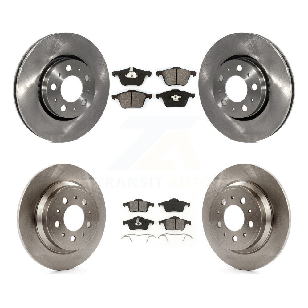 Front Rear Disc Brake Rotors And Semi-Metallic Pads Kit For 2008-2009 Volvo S60 2.5T K8S-105110