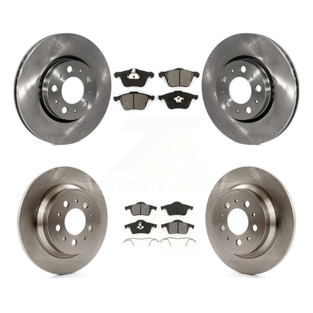 Front Rear Disc Brake Rotors And Semi-Metallic Pads Kit For 2008-2009 Volvo S60 2.5T K8S-105110
