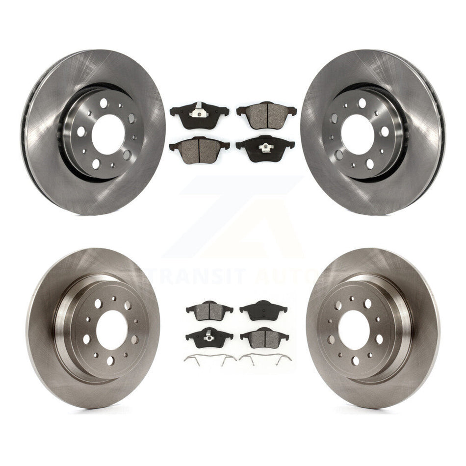 Front Rear Disc Brake Rotors And Semi-Metallic Pads Kit For 2008-2009 Volvo S60 2.5T K8S-105110