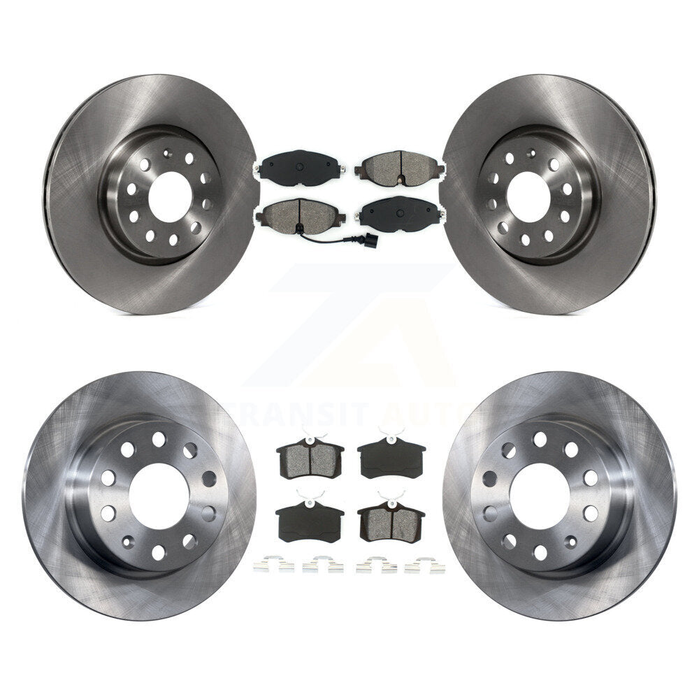 Front Rear Disc Brake Rotors And Semi-Metallic Pads Kit For Volkswagen Golf Alltrack K8S-105111