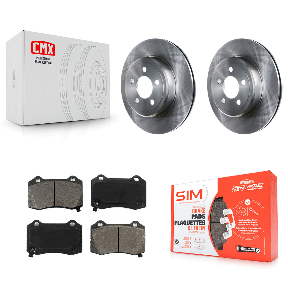 Rear Disc Brake Rotors And Semi-Metallic Pads Kit For Chrysler 300 With Brembo Brakes K8S-105120