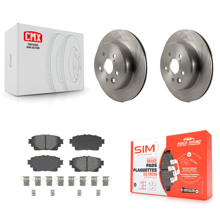 Rear Disc Brake Rotors And Semi-Metallic Pads Kit For 2021 Lexus IS350 RC350 RC300 K8S-105126