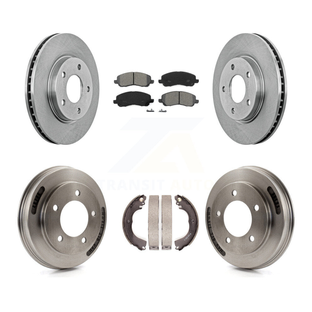 Front Rear Disc Brake Rotors Semi-Metallic Pads And Drum Kit For Mitsubishi Lancer K8S-105128