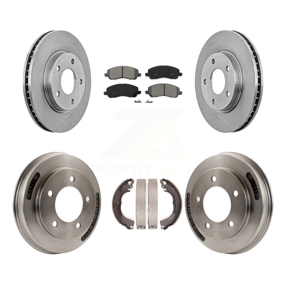 Front Rear Disc Brake Rotors Semi-Metallic Pads And Drum Kit For Mitsubishi Lancer K8S-105128
