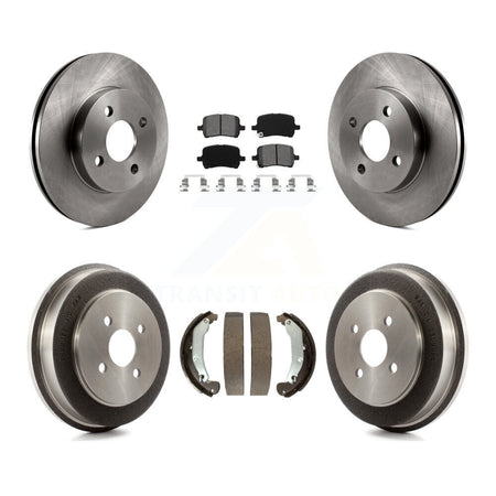 Front Rear Brake Rotor Semi-Metallic Pad & Drum Kit For 07-08 Pontiac G5 Disc rear brakes K8S-105130