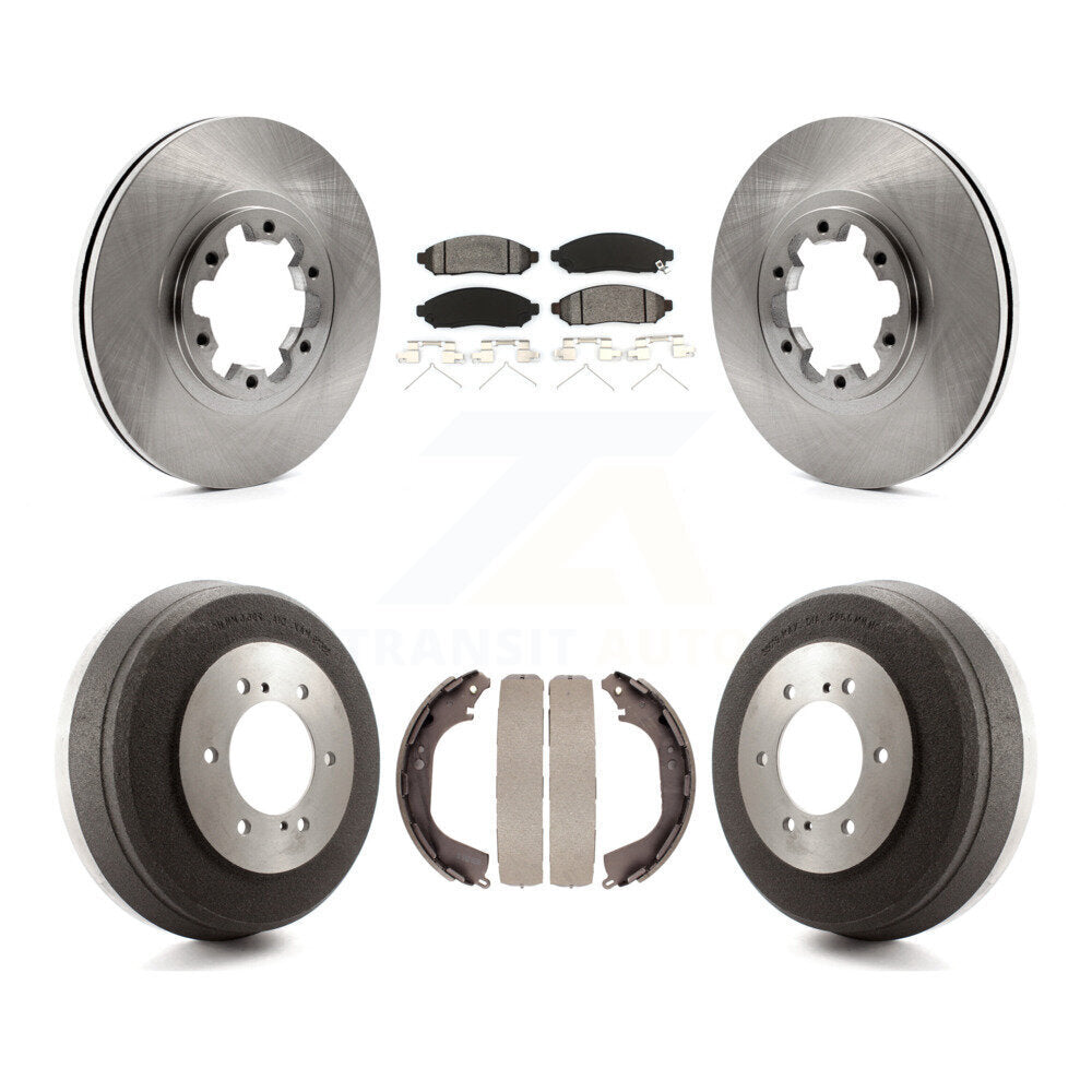 Front Rear Brake Rotor Semi-Metallic Pad & Drum Kit For 2004 Nissan Pathfinder From 08 04 K8S-105135