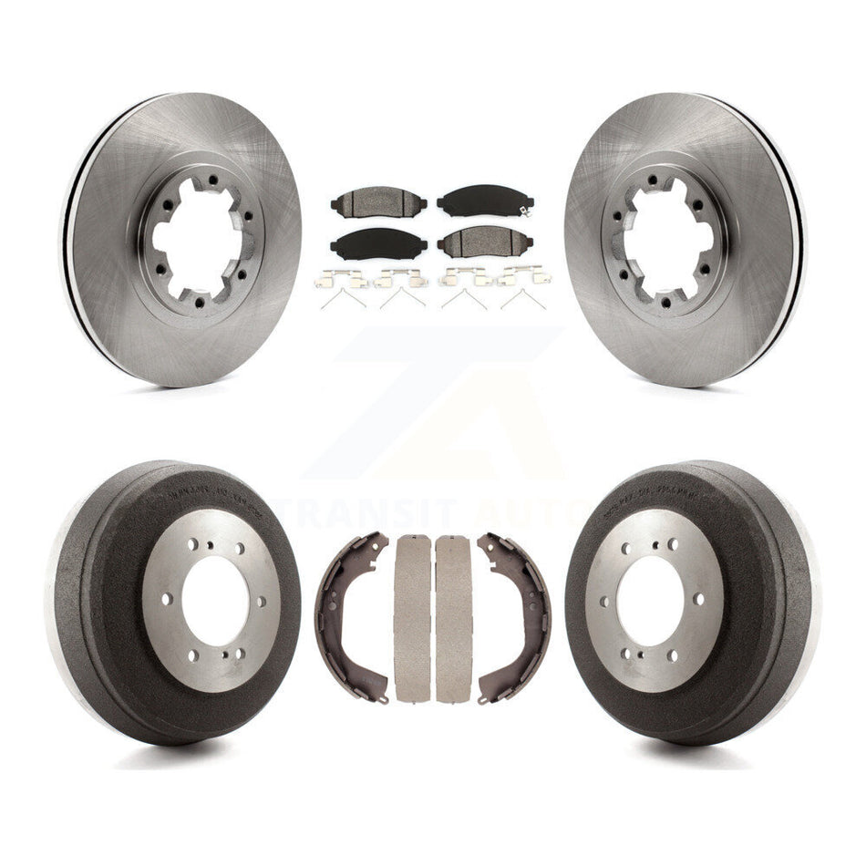 Front Rear Brake Rotor Semi-Metallic Pad & Drum Kit For 2004 Nissan Pathfinder From 08 04 K8S-105135
