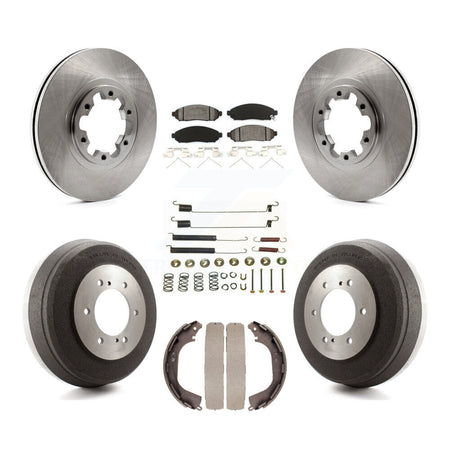 Front Rear Brake Rotors Semi-Metallic Pad Drum Kit (7Pc) For Nissan Pathfinder From 08 04 K8S-105146
