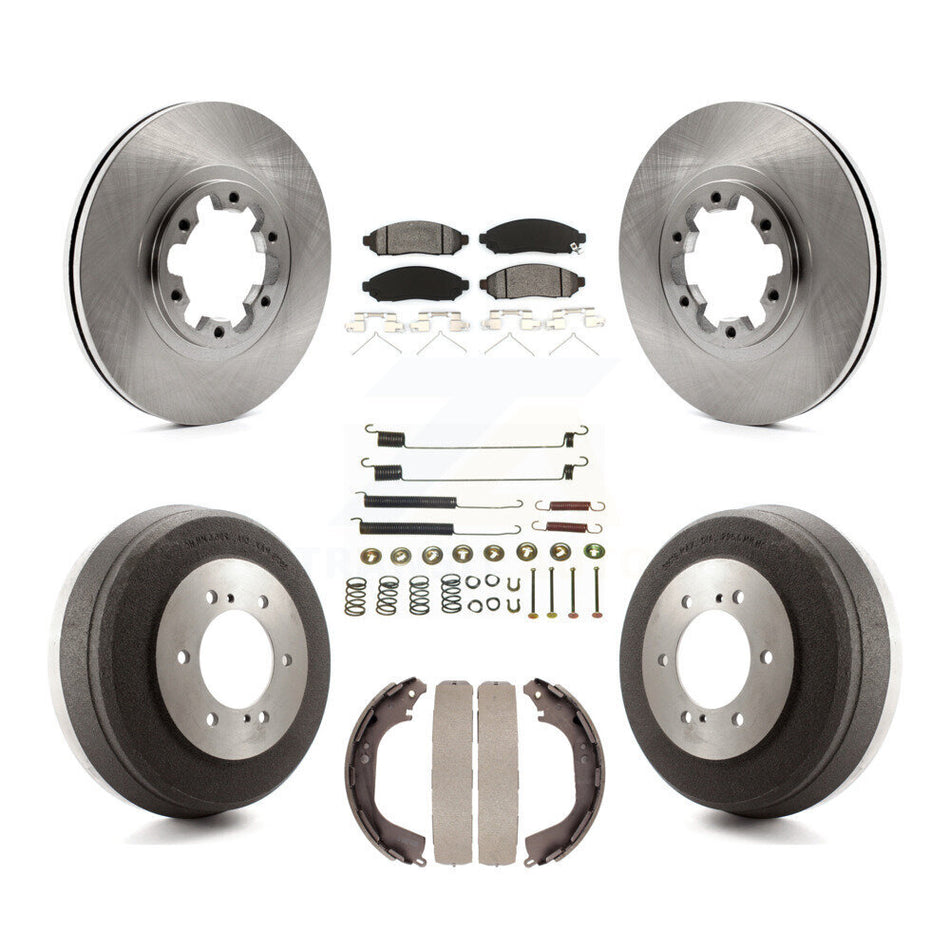 Front Rear Brake Rotors Semi-Metallic Pad Drum Kit (7Pc) For Nissan Pathfinder From 08 04 K8S-105146