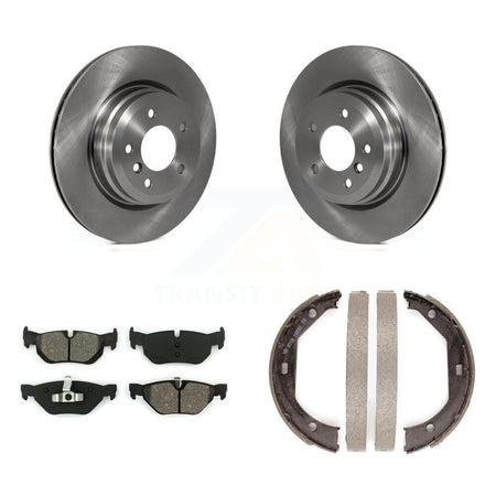 Rear Disc Rotors Semi-Metallic Pads And Parking Brake Shoes Kit For 2012 BMW X1 xDrive28i K8S-105205