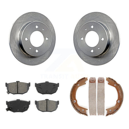 Rear Disc Rotors Semi-Metallic Pads And Parking Brake Shoes Kit For Hyundai Elantra K8S-105206
